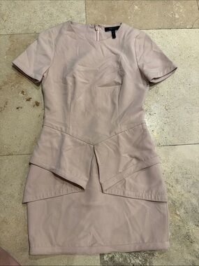 BCBGMaxAzria Blush Peplum Mini Dress